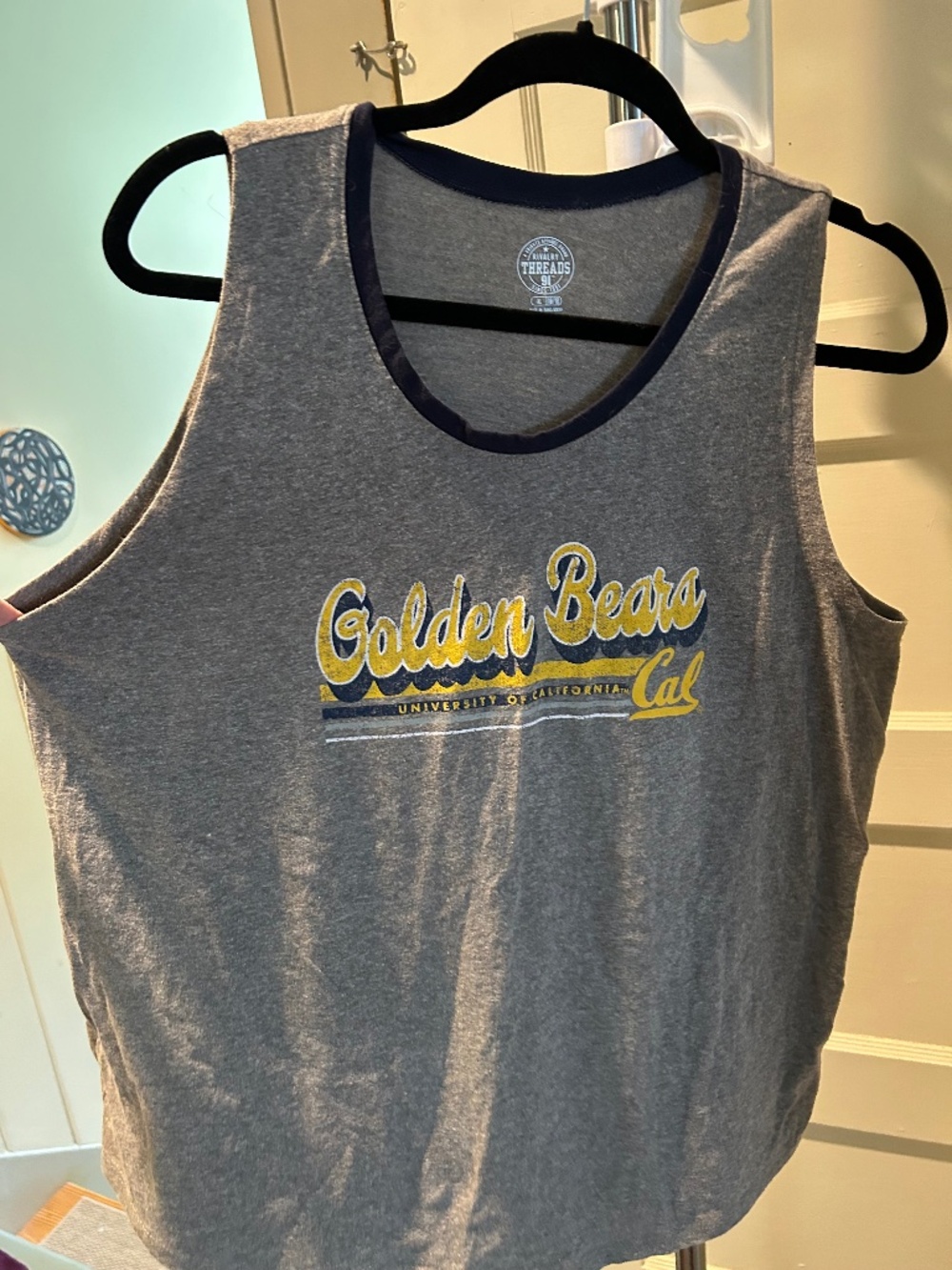 UC Berkeley Golden Bears grey tank top women size XL